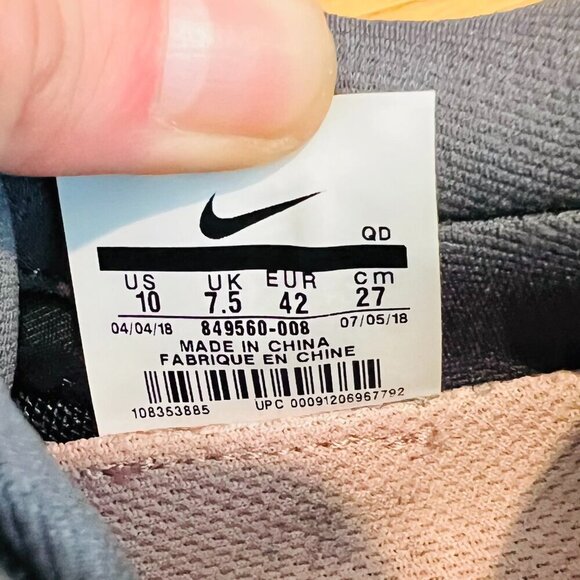 Nike Air Max 2017 849560-008 Womens Black Pink Low Top Running Shoes Size 10 - Picture 11 of 16